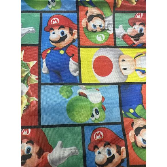 Super Mario Brothers String Backpack Red And Black drawstring closure{F} - Picture 6 of 11